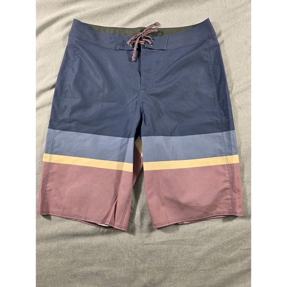 NWOT *READ* Patagonia Hydropeak‎ Boardshorts Topa Stripe Evening Mauve Mens 28 - Picture 1 of 6